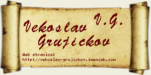 Vekoslav Grujičkov vizit kartica